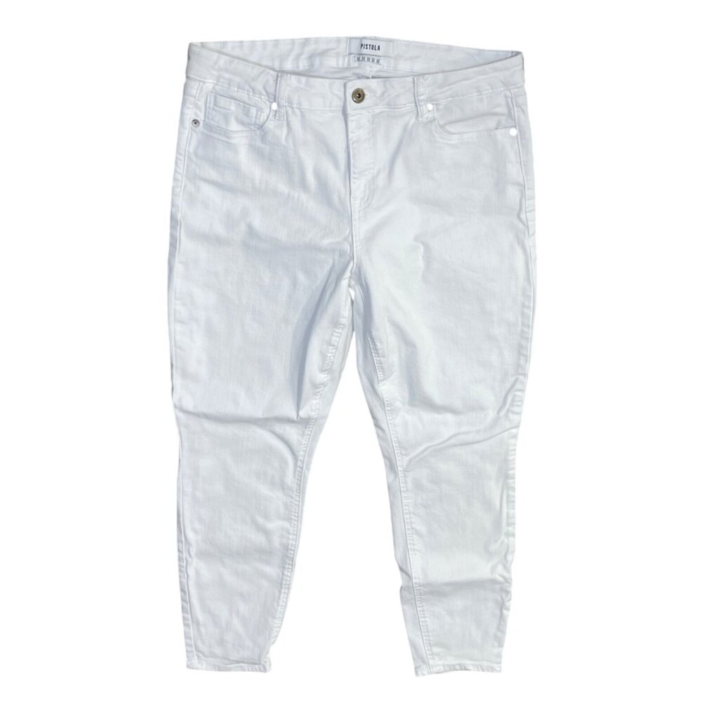 Pistola Jennifer Oslo White High Waisted Skinny Jeans P6822FTN-SLO Size 32